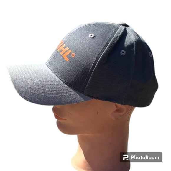 Stihl Hat Cap Strap Back Gray Orange Proud Owner Tools Adjustable Graphic NEW - Picture 9 of 10
